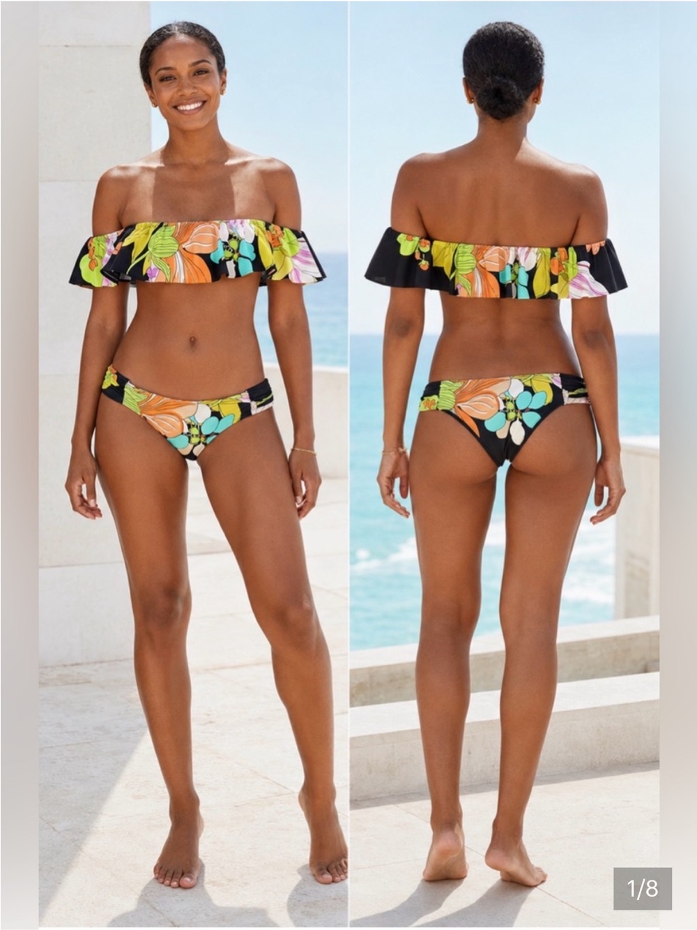 Trina Turk Black Floral Bikini